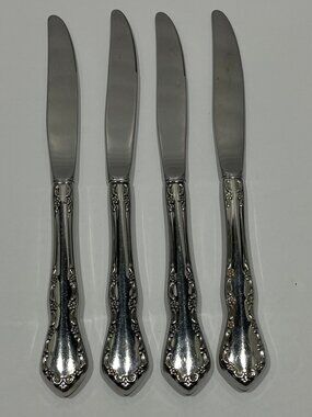 Set of 4 Oneida/Deluxe Distinction Stainless Steel MANSION HALL Dinner Knives